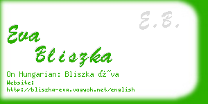 eva bliszka business card